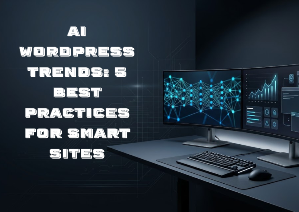 ai wordpress trends smart web design and speed performance concept
