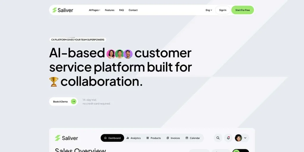saliver software and saas wordpress themes integration showcase